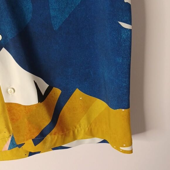 Zara Blue and Yellow Patterned Casual Shirt - Picture 13 of 15